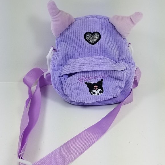 Kumori corduroy over the shoulder girls purse with 2 zippered compartments - Picture 1 of 12